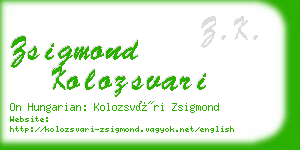 zsigmond kolozsvari business card